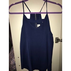 navy blue light weight tank top